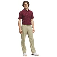adidas Men's Ultimate365+ Climacool Butterspun Mighty Blossom Printed Golf Polo, Maroon