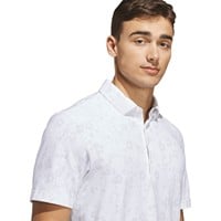 adidas Men's Ultimate365+ Climacool Butterspun Mighty Blossom Printed Golf Polo, White