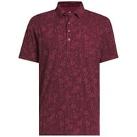 adidas Men's Ultimate365+ Climacool Butterspun Mighty Blossom Printed Golf Polo, Maroon