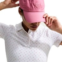 NIKE Women's Dri-Fit Victory Printed Golf Polo, White