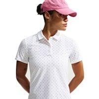 NIKE Women's Dri-Fit Victory Printed Golf Polo, White