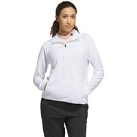 adidas Womens Ultimate365+ Course Control Hybrid 1/4 Zip Pullover, White