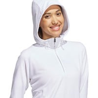 adidas Womens Ultimate365+ Course Control Hybrid 1/4 Zip Pullover, White
