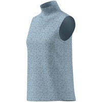 adidas Womens Ultimate365+ Butterspun Floral Golf Mock, Light Blue