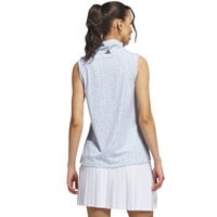 adidas Womens Ultimate365+ Butterspun Floral Golf Mock, Light Blue