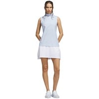 adidas Womens Ultimate365+ Butterspun Floral Golf Mock, Light Blue