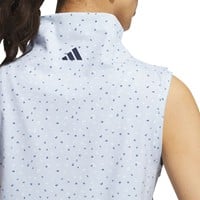 adidas Womens Ultimate365+ Butterspun Floral Golf Mock, Light Blue