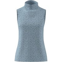 adidas Womens Ultimate365+ Butterspun Floral Golf Mock, Light Blue