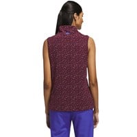 adidas Womens Ultimate365+ Butterspun Floral Golf Mock, Maroon