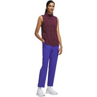 adidas Womens Ultimate365+ Butterspun Floral Golf Mock, Maroon