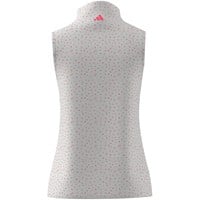 adidas Womens Ultimate365+ Butterspun Floral Golf Mock, White