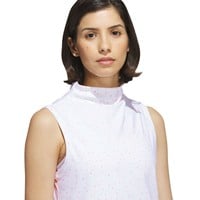 adidas Womens Ultimate365+ Butterspun Floral Golf Mock, White
