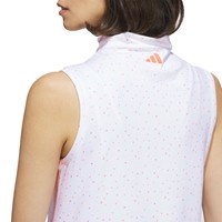 adidas Womens Ultimate365+ Butterspun Floral Golf Mock, White