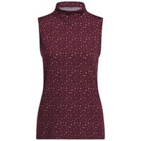 adidas Womens Ultimate365+ Butterspun Floral Golf Mock, Maroon