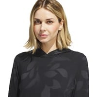 adidas Womens Ultimate365+ Cool Printed Golf Hoodie, Black