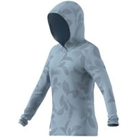 adidas Womens Ultimate365+ Cool Printed Golf Hoodie, Light Blue