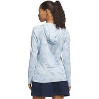 adidas Womens Ultimate365+ Cool Printed Golf Hoodie, Light Blue