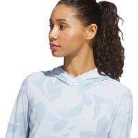 adidas Womens Ultimate365+ Cool Printed Golf Hoodie, Light Blue
