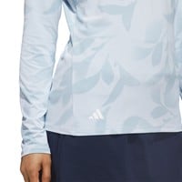adidas Womens Ultimate365+ Cool Printed Golf Hoodie, Light Blue