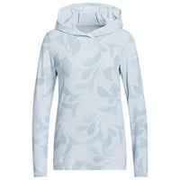 adidas Womens Ultimate365+ Cool Printed Golf Hoodie, Light Blue