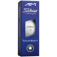 Titleist Tour Soft AIM Blue Golf Balls, White