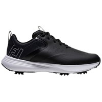 FootJoy Mens Qualifier Golf Shoes, Black/White