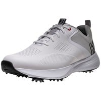 FootJoy Mens Qualifier Golf Shoes, White/Black