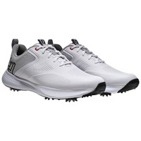FootJoy Mens Qualifier Golf Shoes, White/Black