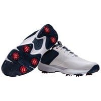 FootJoy Mens Qualifier Golf Shoes, White/Blue