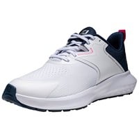 FootJoy Womens Qmotion Golf Shoes, White/Blue