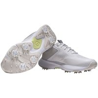 FootJoy Womens Qualifier Golf Shoes, White/Grey