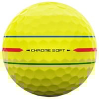 Callaway 2026 Chrome Soft Yellow Stripe Golf Ball, White/Yellow