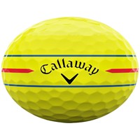 Callaway 2026 Chrome Soft Yellow Stripe Golf Ball, White/Yellow