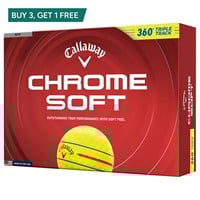 Callaway 2026 Chrome Soft 360 Triple Track Golf Ball, Yellow