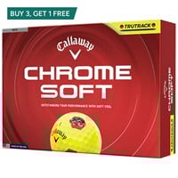 Callaway 2026 Chrome Soft TruTrack Golf Ball, Yellow