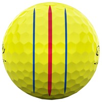 Callaway 2026 Chrome Tour 360 Yellow Stripe Golf Ball, White/Yellow