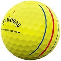 Callaway 2026 Chrome Tour 360 Yellow Stripe Golf Ball, White/Yellow
