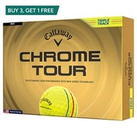 Callaway 2026 Chrome Tour Triple Track Golf Ball, Yellow