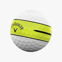 Callaway 2026 Chrome Tour X 360 Yellow Stripe Golf Ball, White/Yellow
