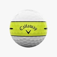 Callaway 2026 Chrome Tour X 360 Yellow Stripe Golf Ball, White/Yellow