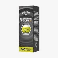 Callaway 2026 Chrome Tour X 360 Yellow Stripe Golf Ball, White/Yellow
