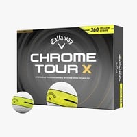 Callaway 2026 Chrome Tour X 360 Yellow Stripe Golf Ball
