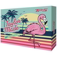 TaylorMade 2026 TP5 Flamingo Hot Shot Golf Balls, White/Multi