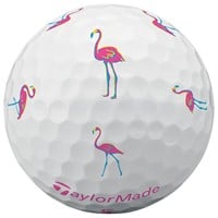 TaylorMade 2026 TP5 Flamingo Hot Shot Golf Balls, White/Multi