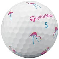 TaylorMade 2026 TP5x Flamingo Hot Shot Golf Balls, White/Multi