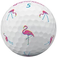 TaylorMade 2026 TP5x Flamingo Hot Shot Golf Balls, White/Multi