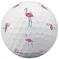TaylorMade 2026 TP5x Flamingo Hot Shot Golf Balls, White/Multi
