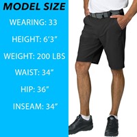 TGW Men's Flat Front Stretch Waist Performance 11in Golf Shorts, Navy