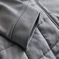 Callaway Men's Mixed Media Quilted Full Zip Golf Jacket, Grey