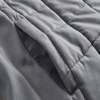 Callaway Men's Mixed Media Quilted Full Zip Golf Jacket, Grey